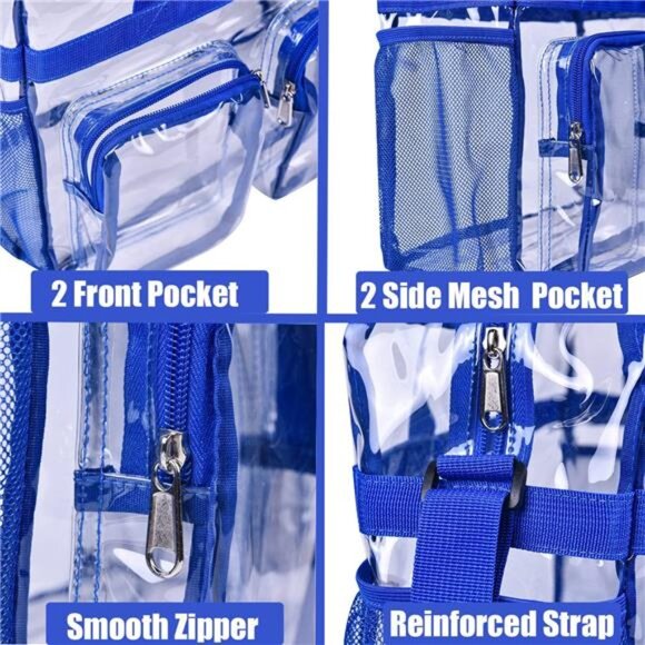 Clear Bag Stadium Approved 12x6x12 Clear Tote Bag with Removable Strap Lunch Bag - Picture 5 of 7